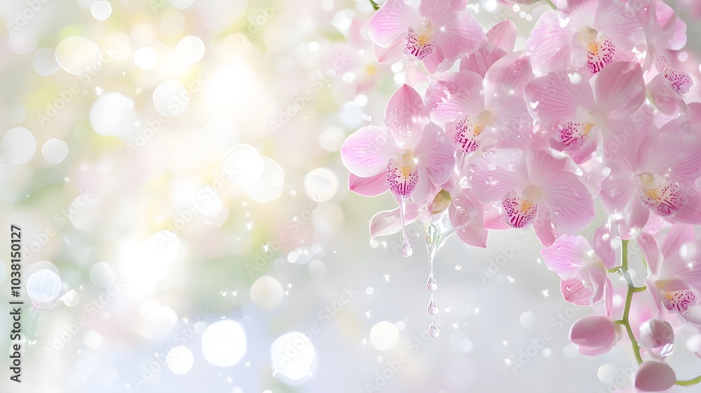 Elegant Pink Dendrobium Orchid Hanging