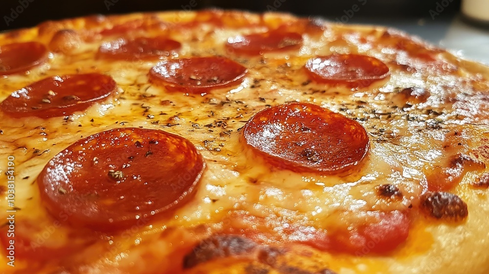 Delicious Close-Up of Pepperoni Pizza Slice