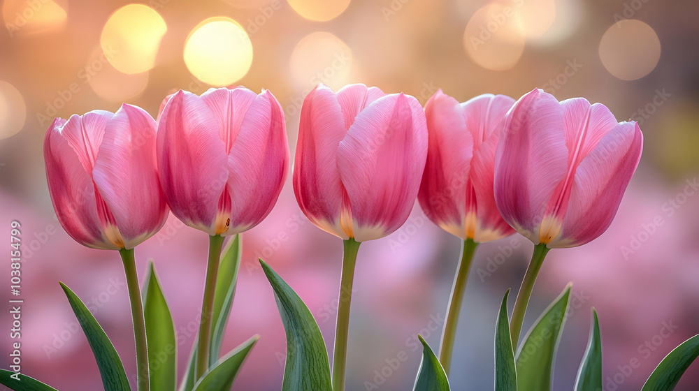 Pink Tulips in Soft Focus. Pink Tulips in Soft Focus.