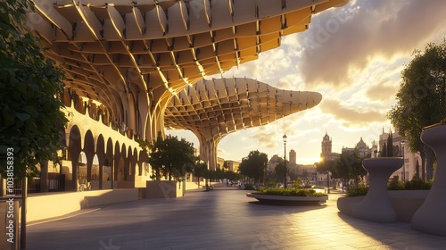 Metropol Parasol is a Wooden Structure Located in Plaza de la

 photo