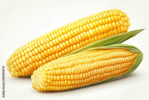 Fresh Yellow Corn on the Cob with Husk