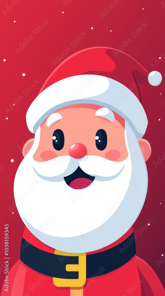 Happy Santa Claus Cartoon Illustration for Christmas Card Happy Santa Claus Cartoon Illustration for Christmas Card
