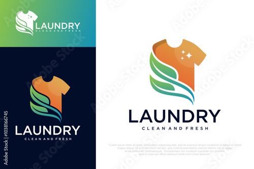 laundry logos design .  Laundry service. Vector illustration