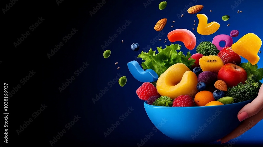 Vibrant Fruit & Veggie Explosion Vibrant Fruit & Veggie Explosion