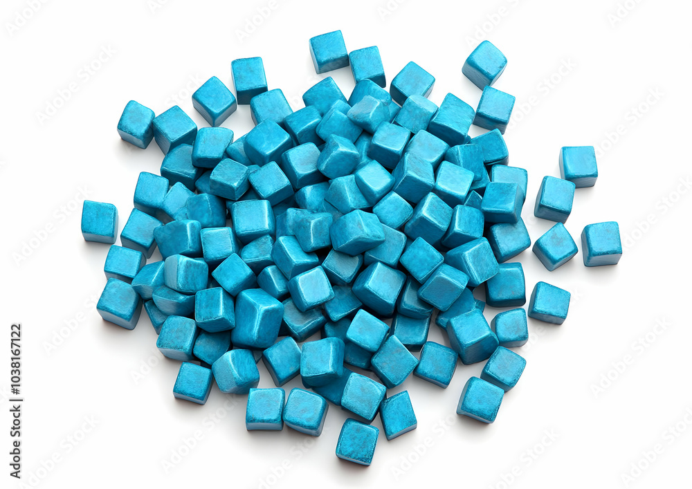 Blue Cubes Pile Blue Cubes Pile