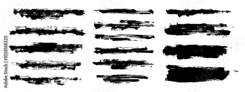 Wallpaper Mural Vector black paint, ink brush stroke, brush, line or texture. Dirty artistic design element, box, frame or background  for text.  Torontodigital.ca