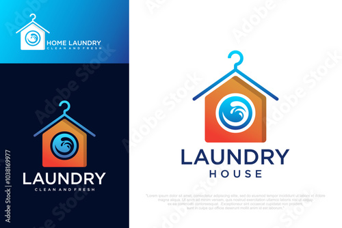 laundry logos design .  Laundry service. Vector illustration