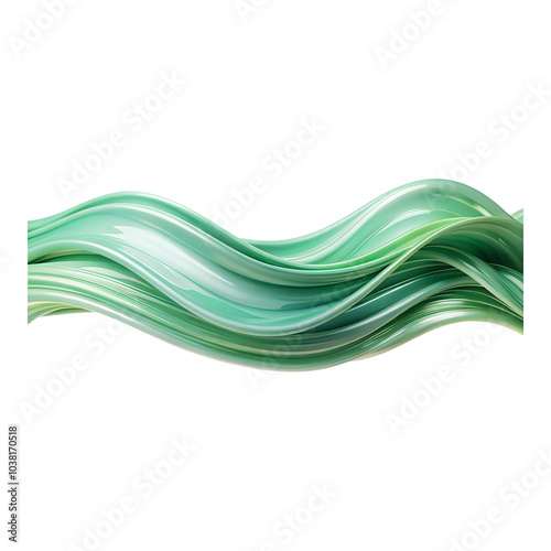 abstract green wave curve lines designs on white background