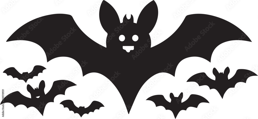 vector silhouette image of bat Art & Illustration vector silhouette image of bat Art & Illustration