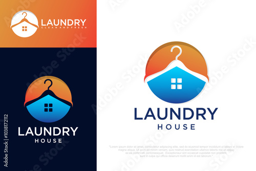 Laundry icon set logo design . household wash templates and badges. vector illustration