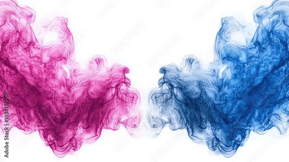 Fototapeta premium Abstract watercolor background with multicolored gradient spots.Delicate colored smoke for creative,actual design projects.