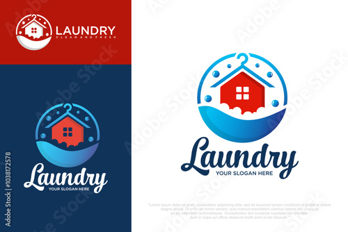 Laundry icon set logo design . household wash templates and badges. vector illustration
