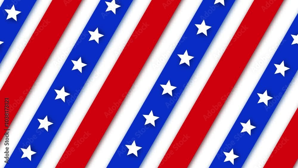 Abstract lines background - USA flag Abstract lines background - USA flag