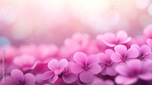 Delicate pink flowers on a blurred background, representing beauty and nature.