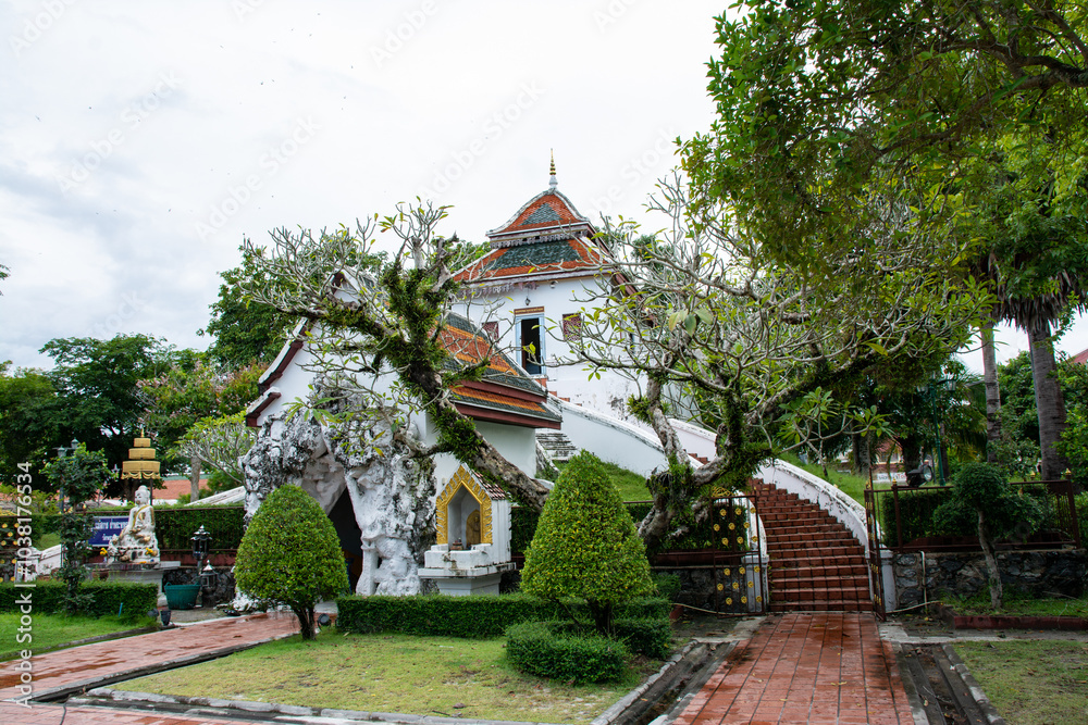 Wat Phra Mahathat Woramahawihan, a Buddhist Temple in Nakhon Si Thammarat Province, South of Thailand Wat Phra Mahathat Woramahawihan, a Buddhist Temple in Nakhon Si Thammarat Province, South of Thailand