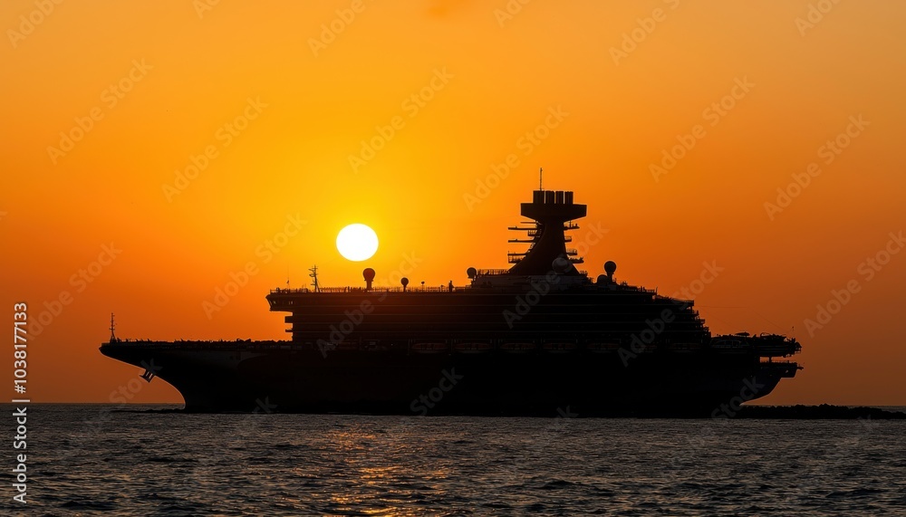 A silhouette of a ship against a vibrant sunset, showcasing the beauty of maritime travel and serene ocean views. A silhouette of a ship against a vibrant sunset, showcasing the beauty of maritime travel and serene ocean views.