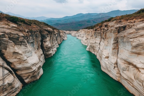 Scenic Canyon Carved by River Over Millennia