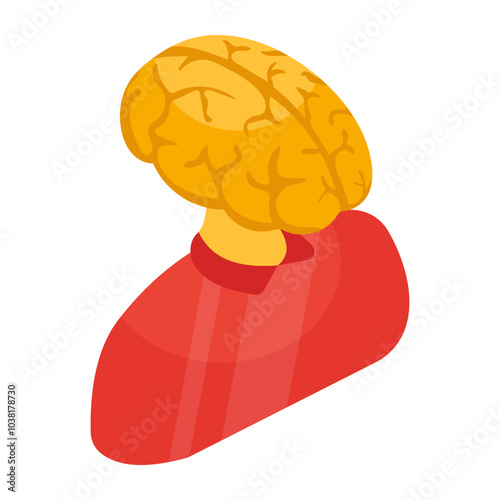 Modern design icon of brain 

