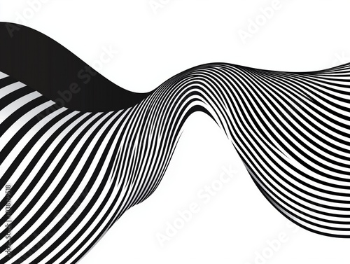 A Captivating Display of Flowing Black and White Stripes