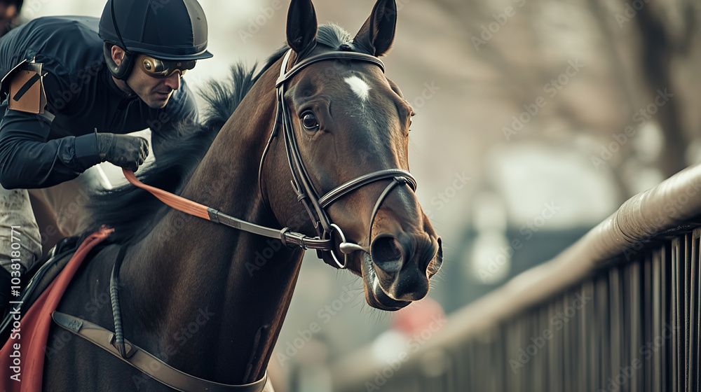 Obraz premium Dramatic Shot of a Horse Rearing in Excitement