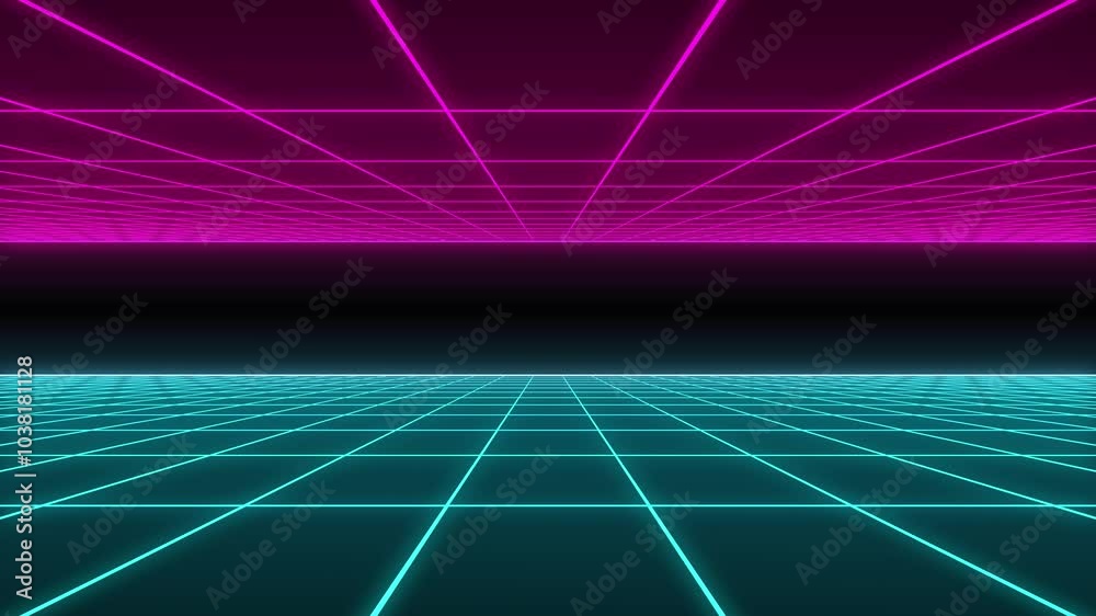 Synthwave floor background loop Synthwave floor background loop