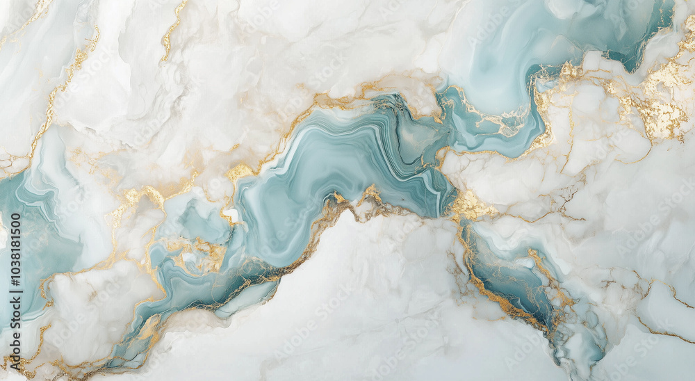Naklejka premium blue surfaceGilded marble