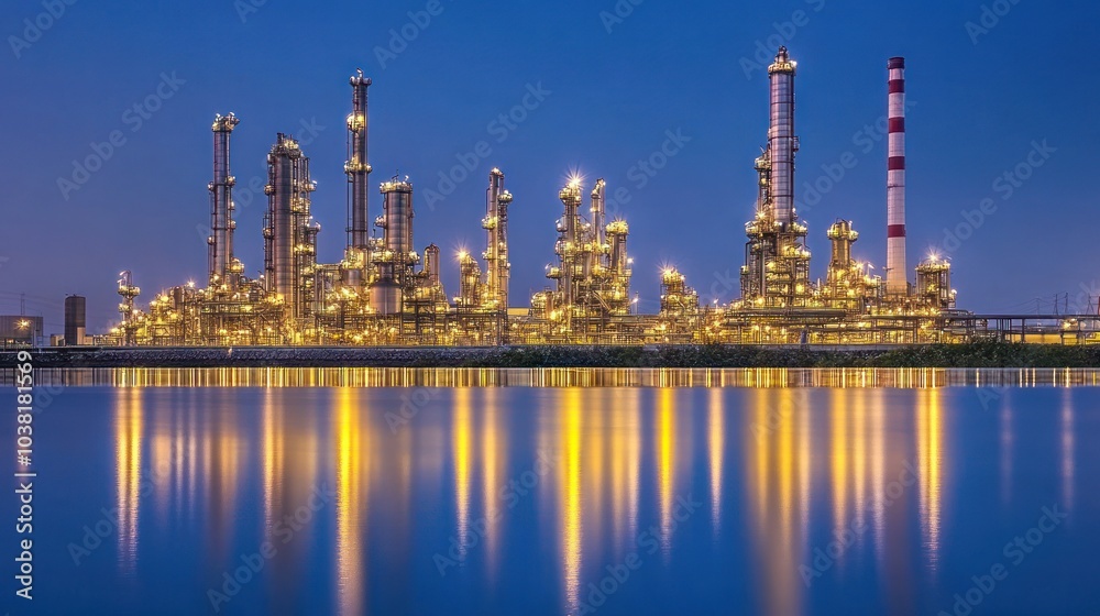 Industrial Complex at Dusk Industrial Complex at Dusk