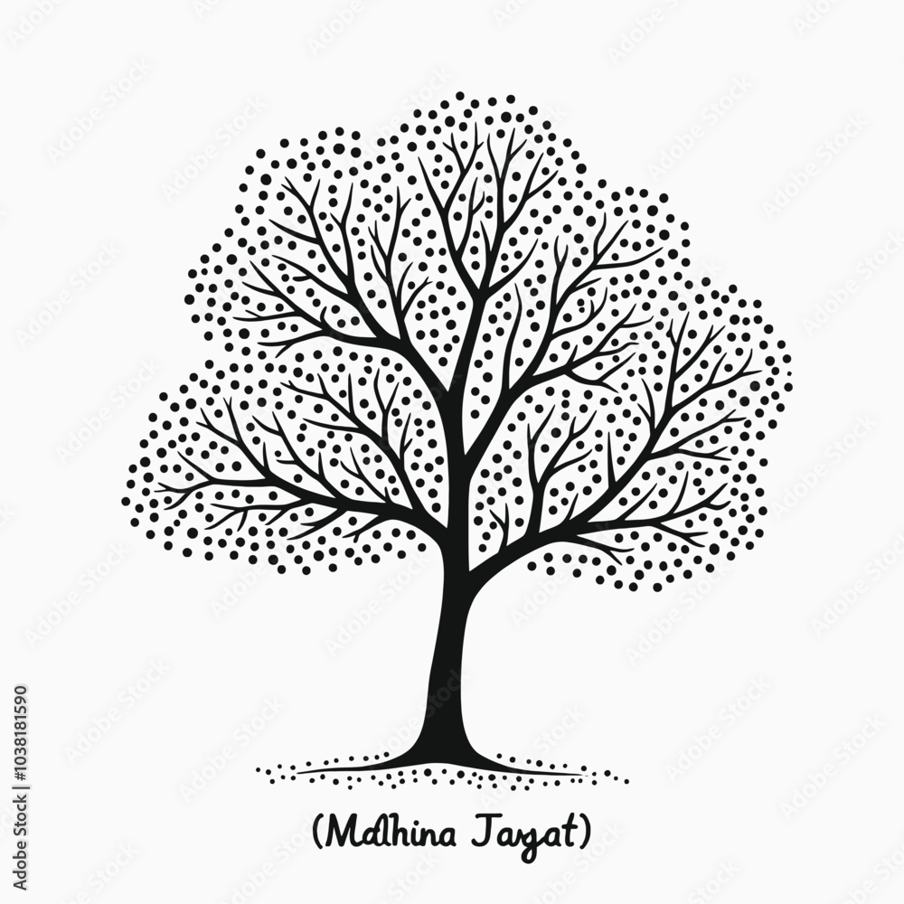 Fototapeta premium a black and white line drawing of a tree branch