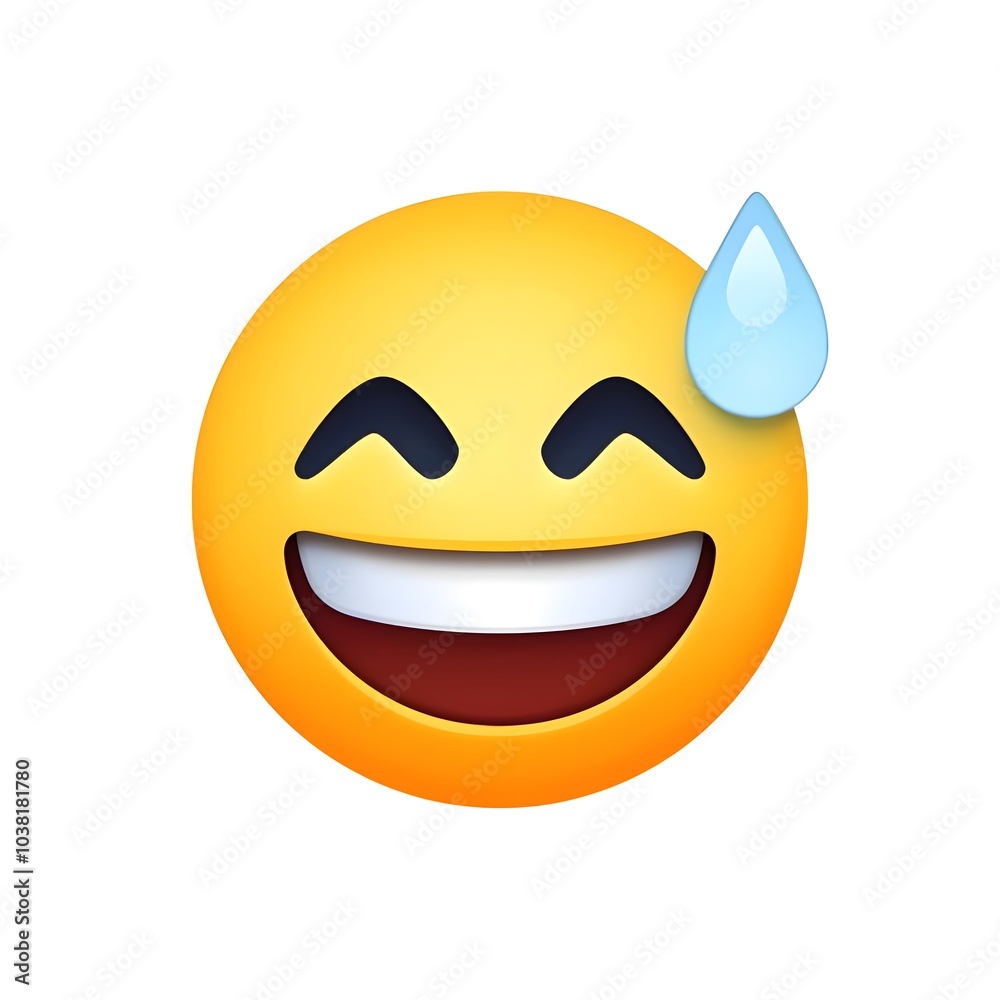 Happy Sweating Emoji

