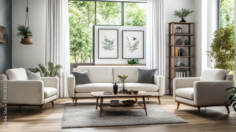 Fototapeta premium Modern Living Room Interior Design