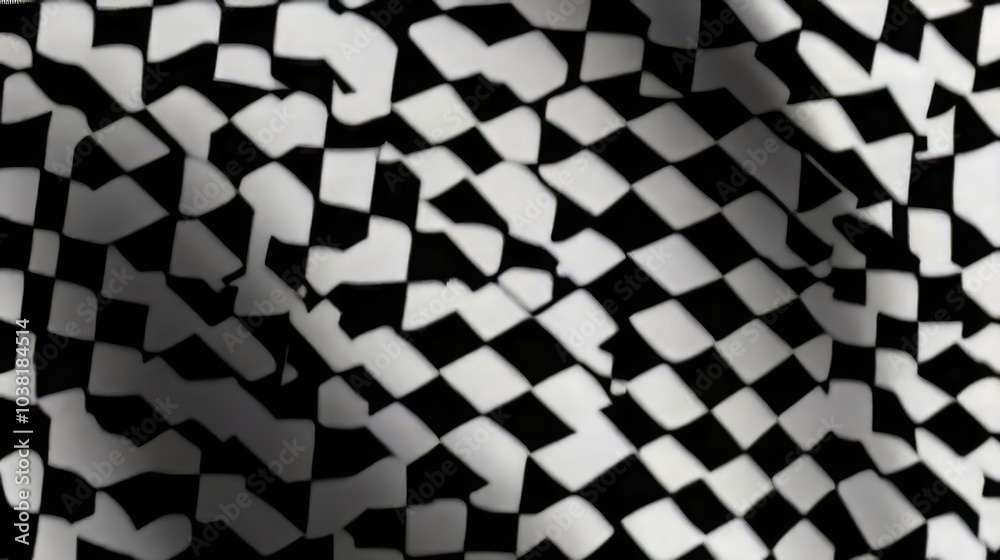 Black-and-white houndstooth pattern, seamless texture. -