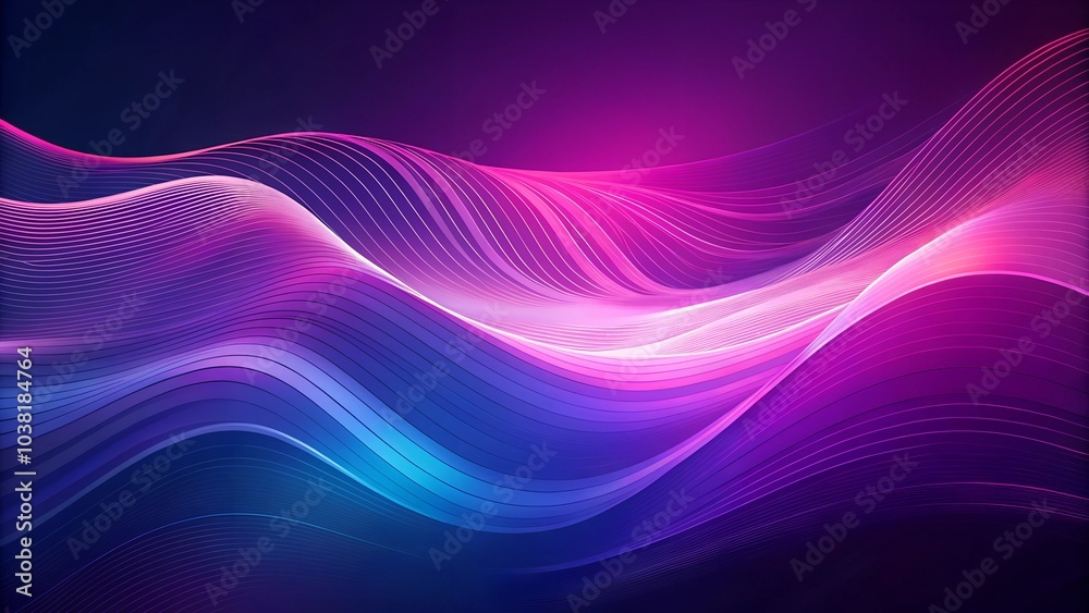 Abstract waves of neon pink and purple flowing in motion. Abstract waves of neon pink and purple flowing in motion.
