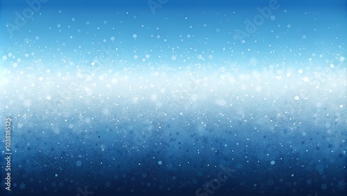 Abstract snowy winter landscape in shades of blue and white.