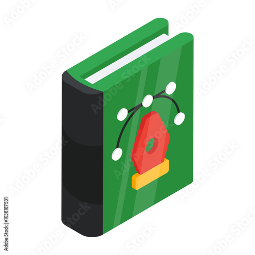 A flat isometric designicon of design book

 photo