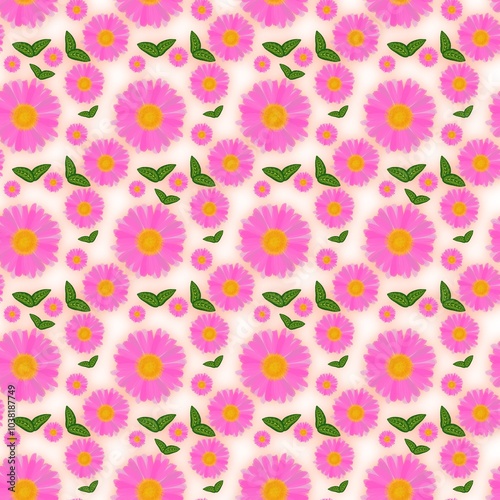 Obraz na płótnie Seamless abstract flower art on pattern for background and backdrop. w salonie