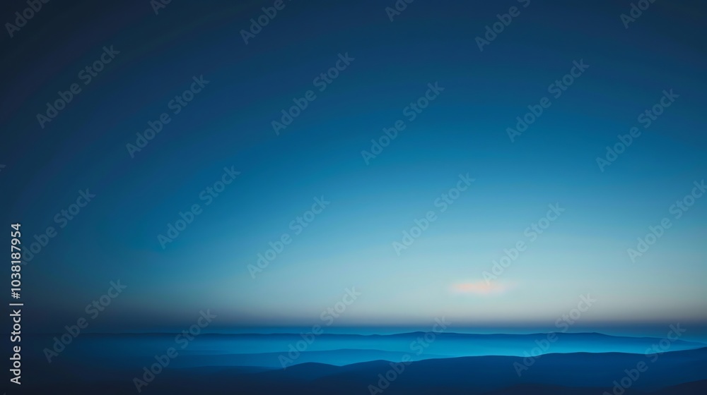 A vast blue landscape with a hazy horizon. A vast blue landscape with a hazy horizon.