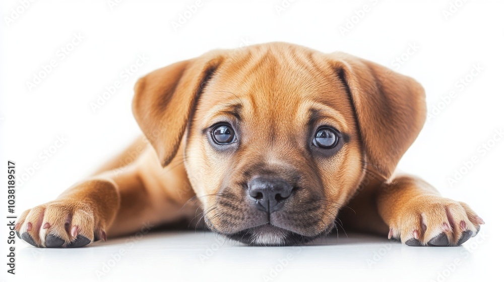 Isolated puppy on a white background. Isolated puppy on a white background.