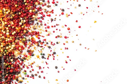 Wallpaper Mural Colorful Mixed Pepper Grains on Isolated Background Torontodigital.ca