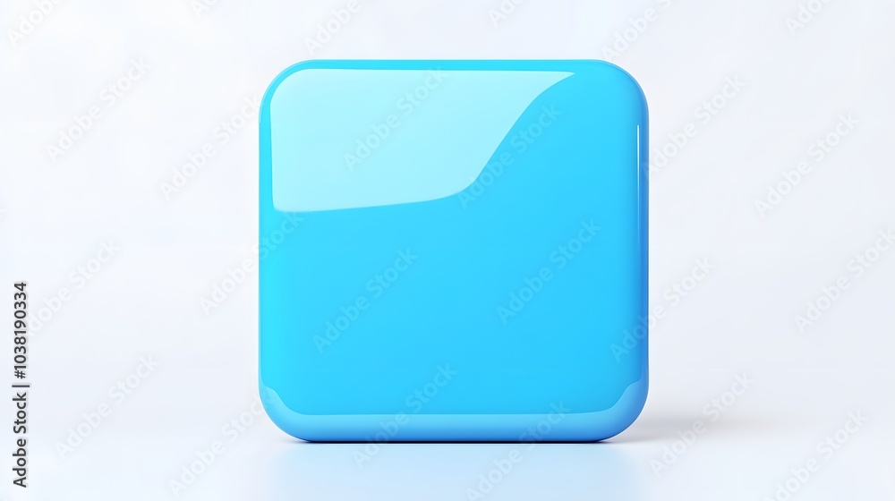Blank Mobile application icon, button - blue square with round corners. 3d rendering, white background
Blank Mobile application icon, button - blue square with round corners. 3d rendering, white background
