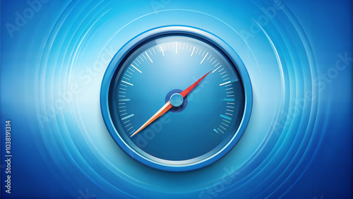 Design of the speedometer on a pale blue background