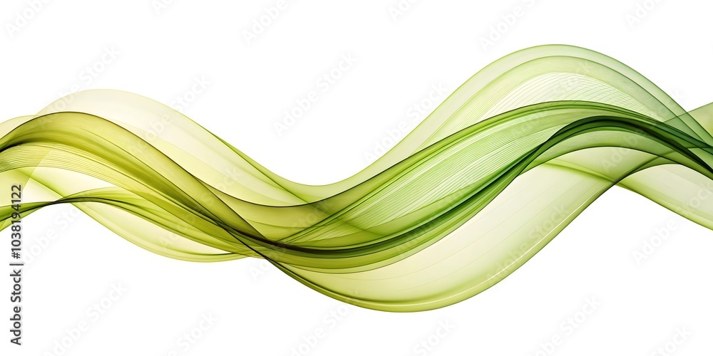 abstract green wave curve lines designs on white background abstract green wave curve lines designs on white background