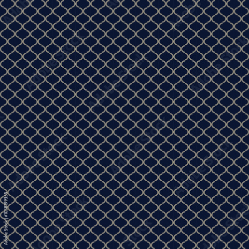 Abstract geometric luxury seamless pattern. Blue and cream ornament. Modern stylish texture repeating. Vector background. Black and white royal seamless pattern.
