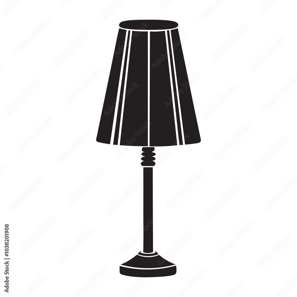 Table lamp silhouette icon vector illustration isolated on white background. Table lamp silhouette icon vector illustration isolated on white background.