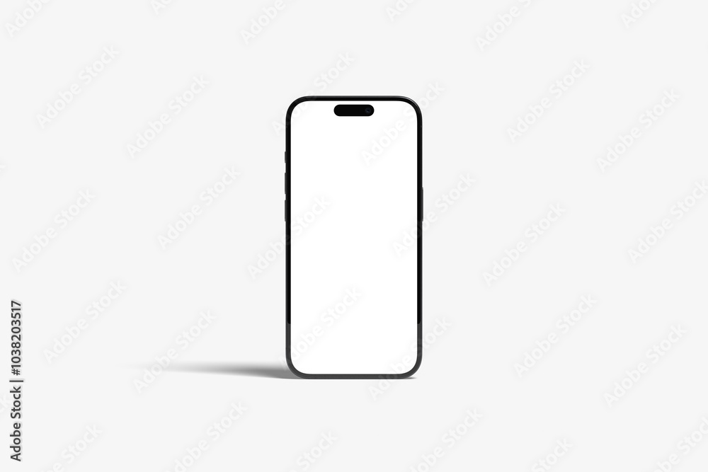 Realistic smartphone mockup. Mobile phone with isolated on white background. 