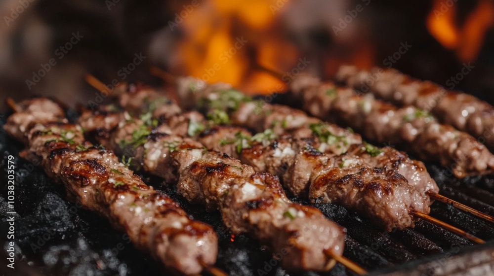 Eastern Kebabs with Seasonal Colors and Natural Lighting Eastern Kebabs with Seasonal Colors and Natural Lighting