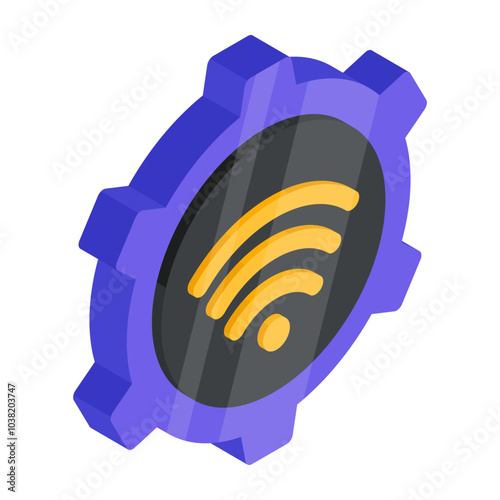 Modern design icon of wifi setting

