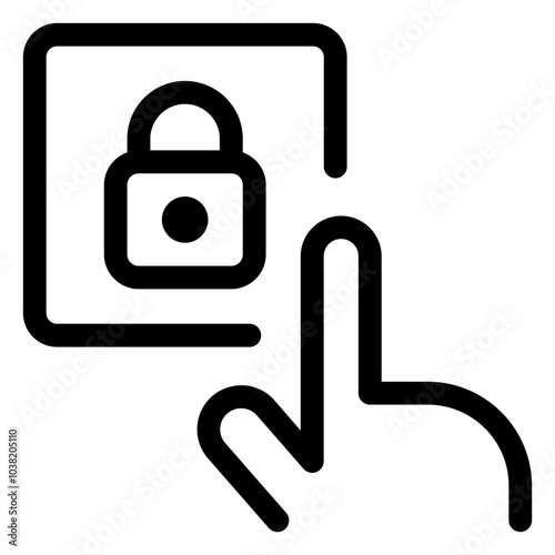 Lock and Unlock Icon for Digital Security, Access Control, and Data Protection