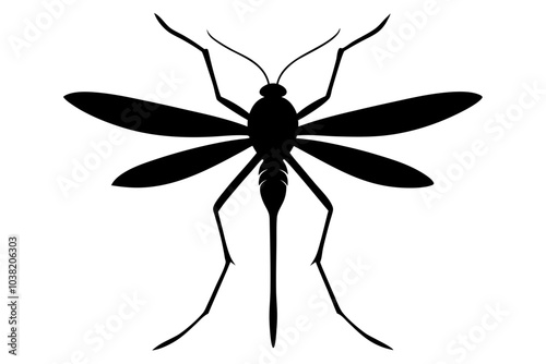 Mosquito Silhouette | isolated vector silhouette illustration on white background