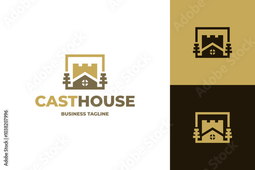 castle house logo vector