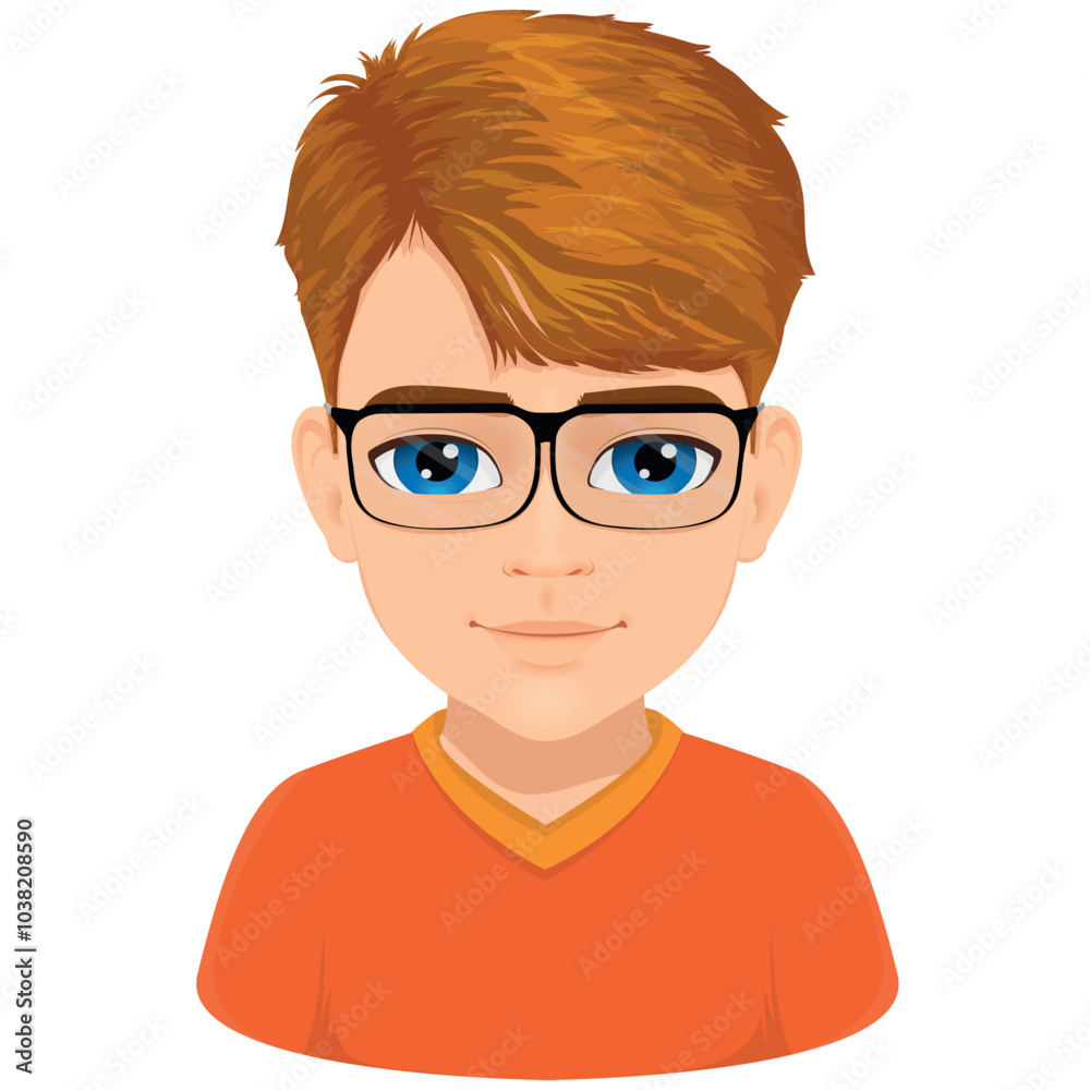 Portrait of a boy with orange hair Portrait of a boy with orange hair